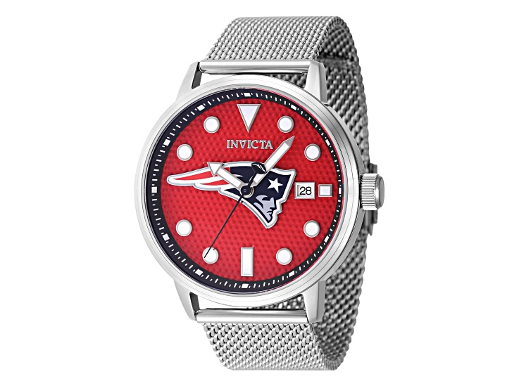Invicta NFL 44mm Red Dial New England Patriots Quartz Watch