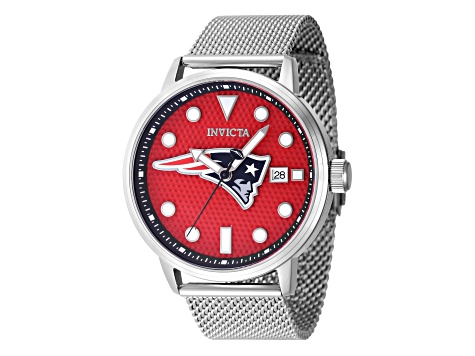 Invicta NFL 44mm Red Dial New England Patriots Quartz Watch