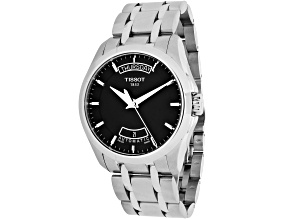 Tissot Men's Couturier Black Dial, Stainless Steel Watch