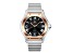 Oceanaut Women's Rayonner Black Dial, Rose Bezel, Stainless Steel Watch