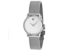 Movado Men's Museum White Dial, Stainless Steel Watch