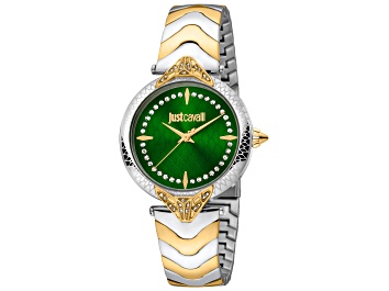 Picture of Just Cavalli Women's Animalier Luce 32mm Quartz Green Dial Stainless Steel Watch