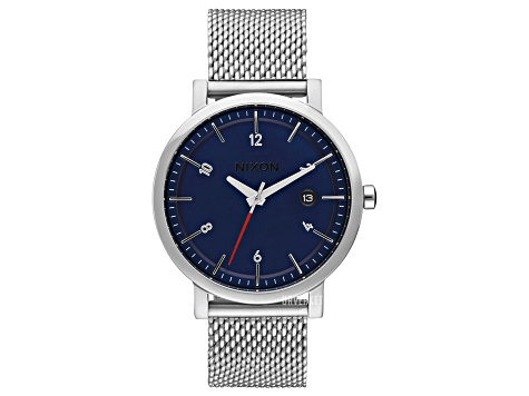 Nixon Men's Classic Blue Dial Stainless Steel Mesh Band Watch