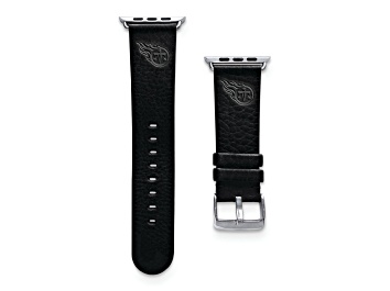 Gametime Las Vegas Raiders Black Silicone Apple Watch Band (38/40mm M/L).  Watch not included. - 1DK02Q