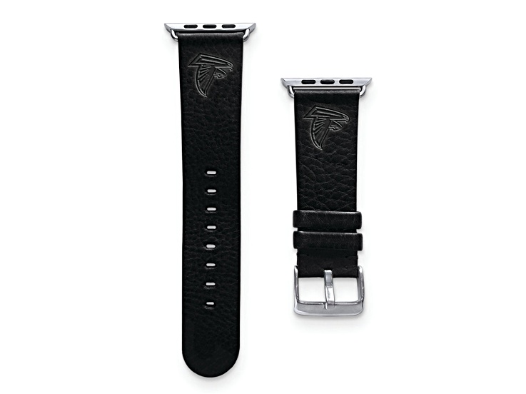 Gametime Atlanta Falcons Leather Band fits Apple Watch (42/44mm M/L Black). Watch not included.