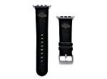 Gametime Baltimore Ravens Leather Band fits Apple Watch (42/44mm M/L Black). Watch not included.