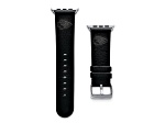 Gametime Kansas City Chiefs Leather Band fits Apple Watch (42/44mm M/L Black). Watch not included.