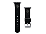 Gametime Minnesota Vikings Leather Band fits Apple Watch (42/44mm M/L Black). Watch not included.