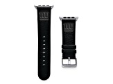 Gametime New York Giants Leather Band fits Apple Watch (42/44mm M/L Black). Watch not included.