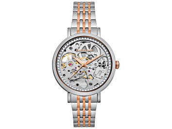 Picture of Thomas Earnshaw Women's Nightingale 34mm Automatic Two-tone Rose Stainless Steel Watch