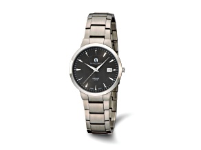 Men's Charles Hubert Titanium Black Dial Ultra Slim Watch