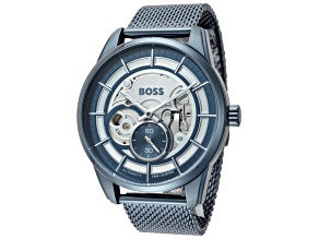 Hugo Boss Men's Sophio 42mm Quartz Blue Stainless Steel Watch, Blue Dial