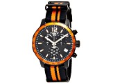Tissot Men's Quickster Quartz Watch, Black and Orange Fabric Strap