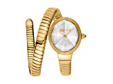 Just Cavalli Women's Ardea White Dial, Yellow Stainless Steel Watch