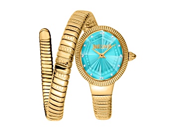 Picture of Just Cavalli Women's Ardea Turquoise Dial, Yellow Stainless Steel Watch