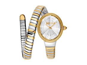 Just Cavalli Women's Ardea White Dial, Two-tone Stainless Steel Watch