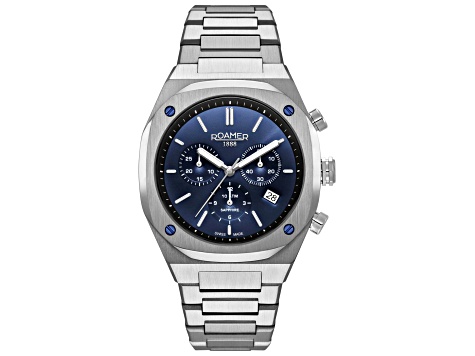 Roamer Men's Stingray R7 Chrono 40mm Quartz Blue Dial Stainless Steel Watch