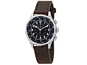 Bulova Men's Pilot Brown Leather Strap Watch
