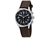 Bulova Men's Pilot Brown Leather Strap Watch