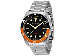 Invicta Pro Diver 40mm Black Dial Stainless Steel Band Automatic Watch