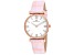 Oceanaut Women's Harmony White Dial, Pink Leather Strap Watch