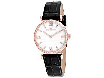 Picture of Oceanaut Women's Harmony White Dial, Black Leather Strap Watch