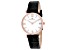 Oceanaut Women's Harmony White Dial, Black Leather Strap Watch