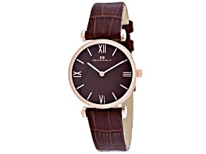 Oceanaut Women's Harmony Brown Dial, Brown Leather Strap Watch