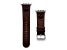 Gametime NHL Edmonton Oilers Brown Leather Apple Watch Band (38/40mm M/L). Watch not included.
