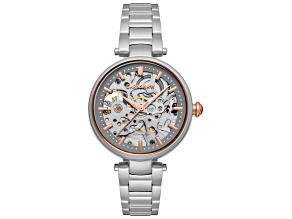 Thomas Earnshaw Women's Charlotte 36mm Automatic Stainless Steel Watch, Rose and Gray Accents