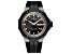 Edox Men Delfin The Original 43mm Automatic Watch with Black Rubber Strap, Black Bezel