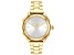Coach Women's Suzie White Dial, Yellow Stainless Steel Watch