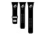 Gametime NHL Tampa Bay Lightning Black Silicone Apple Watch Band (42/44mm M/L). Watch not included.