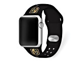 Gametime NHL Vegas Golden Knights Black Silicone Apple Watch Band (42/44mm M/L). Watch not included.