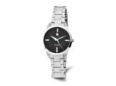 Ladies Charles Hubert Stainless Steel Black Dial Watch