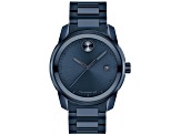 Movado Men's Bold Verso Blue Dial, Blue Stainless Steel Watch