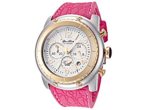 Glam Rock Women's Miami 45mm Quartz Chronograph Hot Pink Strap Watch