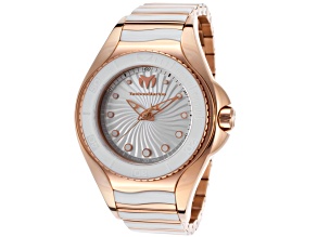 Technomarine Women's Manta White Dial, Two-tone Rose Stainless Steel Watch