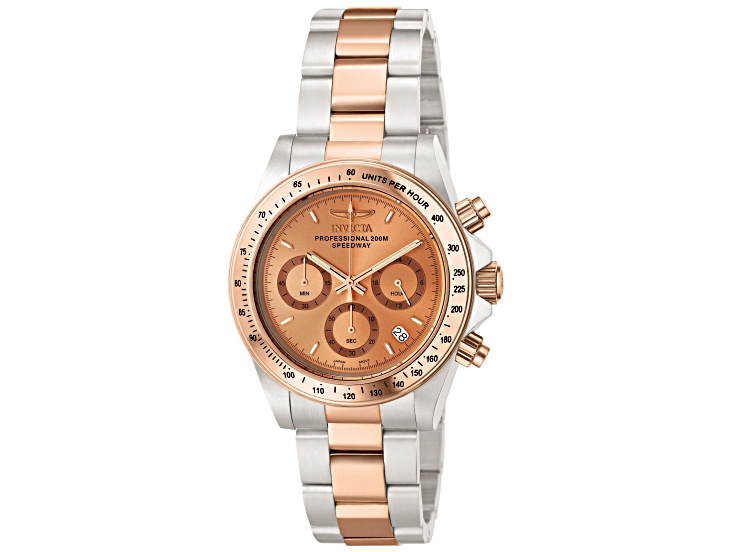 Invicta Speedway 39.5mm Copper Dial Stainless Steel Band Quartz Watch