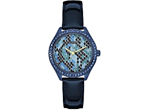 Guess Mini Mystical 36mm Blue Leather Strap Blue Dial Quartz Watch