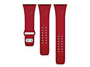 Gametime Arizona Cardinals Red Debossed Silicone Apple Watch Band (38/40mm M/L). Watch not included.
