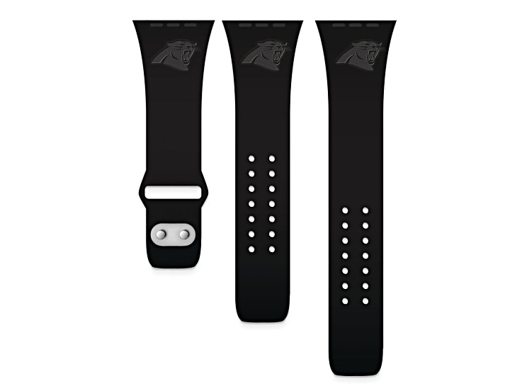 Gametime Carolina Panthers Debossed Silicone Band for Apple Watch 38/40mm M/L. Watch not included.