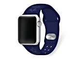 Gametime Dallas Cowboys Navy Debossed Silicone Apple Watch Band (38/40mm M/L). Watch not included.