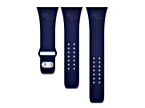 Gametime Denver Broncos Navy Debossed Silicone Apple Watch Band (38/40mm M/L). Watch not included.