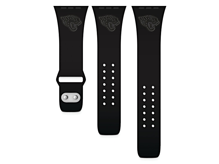 Gametime Jacksonville Jaguars Debossed Silicone Apple Watch Band 38/40mm M/L. Watch not included.
