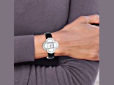 Ladies Charles Hubert Stainless Black Leather Band 36x36mm Watch