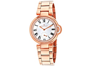Christian Van Sant Women's Cybele White Dial, Rose Stainless Steel Watch