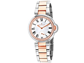 Christian Van Sant Women's Cybele White Dial, Silver-tone/Rose Stainless Steel Watch