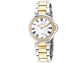 Christian Van Sant Women's Cybele White Dial, Silver-tone/Yellow Stainless Steel Watch