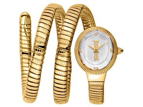Just Cavalli After Party Snake 22mm Yellow Stainless Steel Bracelet Quartz Watch